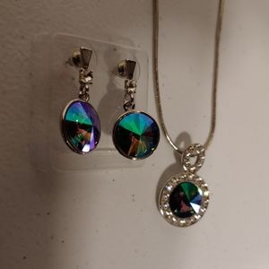 Swarovski crystal and earring set